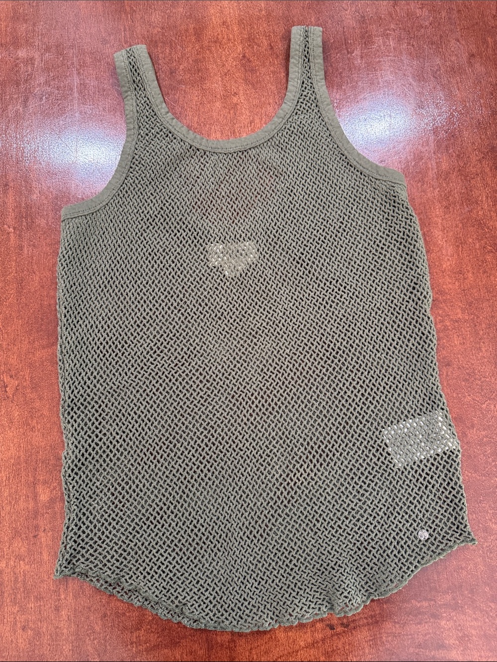 Denim & Supply Ralph Lauren Olive Mesh Tank Top